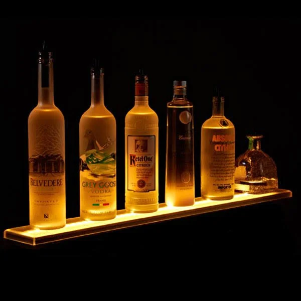 LED Lighted Liquor Bottle Display Rail - 5'L