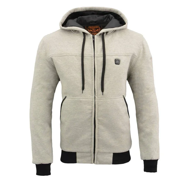 Milwaukee Leather Mpm1714Set Men's Silver &Heated& Zipper Front Hoodie (Battery Pack Included) - Silver - X-Large