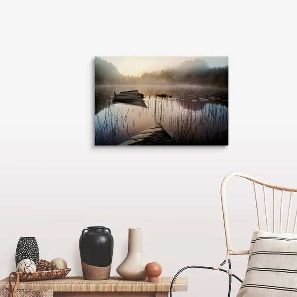 in The Misty Morning - Canvas Wall Art, 30x20, Great Big Canvas
