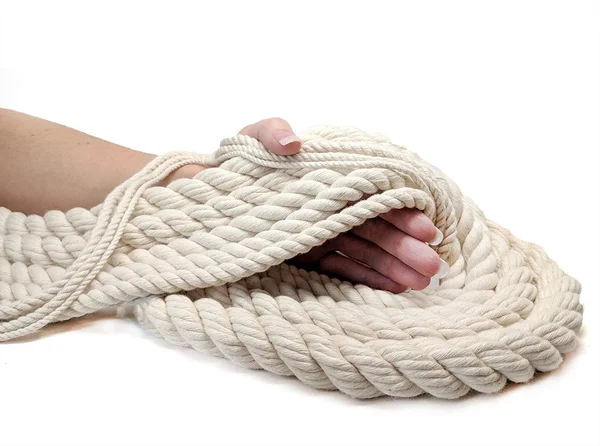 Ravenox 100% Cotton Twisted Rope, (White)(3/4 in x 50 ft) |USA Made Natural Cord, Baker & Butchers Twine, Macramé, Knottin