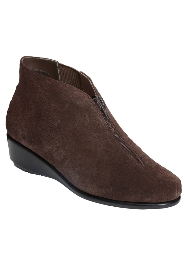 Aerosoles Women's Allowance Ankle Boot, Dark Brown Suede