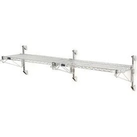 Nexel Poly-Green Wall Mount Wire Shelving - 54x22W x 18x22D x 14x22H 1-Shelf Add-On