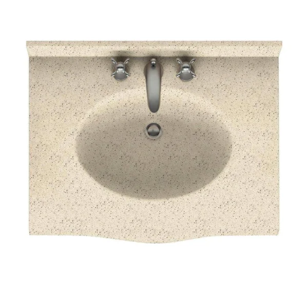 Swan Europa Solid Surface 31-in x 22-in Vanity Top in Tahiti Desert