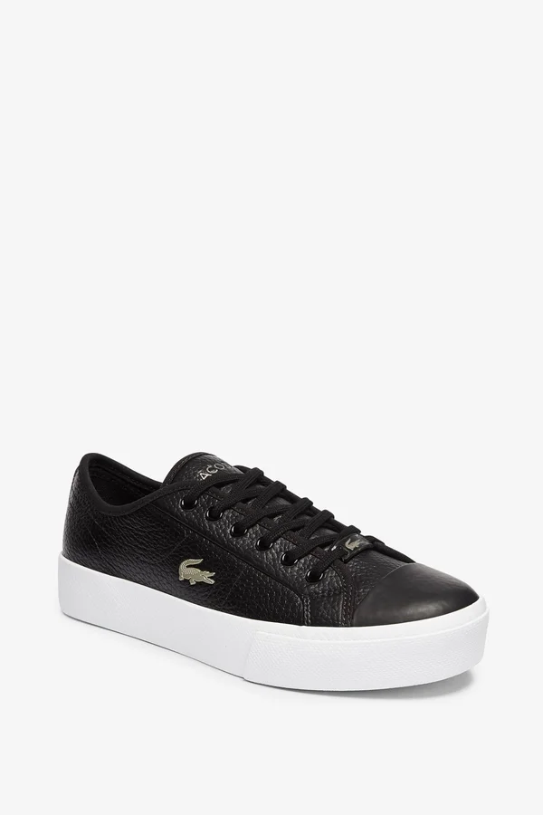 Womens Lacoste Ziane Platform Trainers - Black