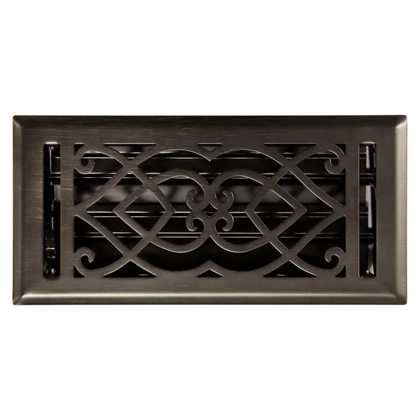 Victorian Steel Wall Register - Polished Brass 6x22x14x22 (7-1/4x22x15x22 Overall), Signature Hardware 253827