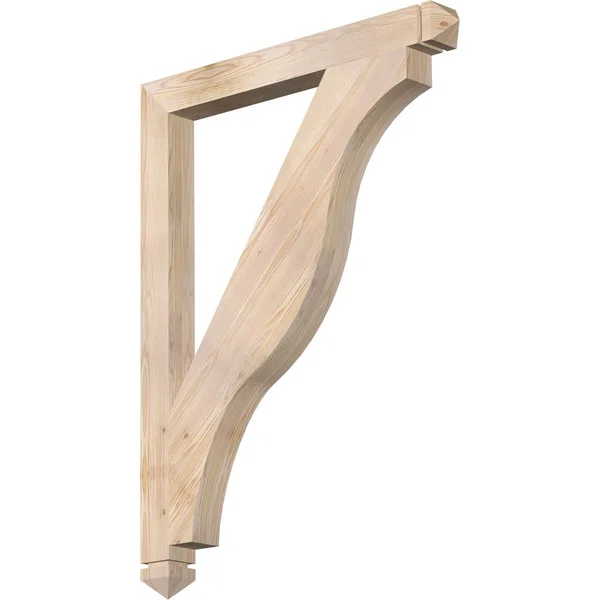 3 1/2x22W x 36x22D x 48x22H Funston Arts & Crafts Smooth BRACKET, Douglas Fir