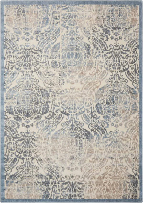 Nourison Graphic Illusions Area Rug, Ivory, 5&3x22 x Round