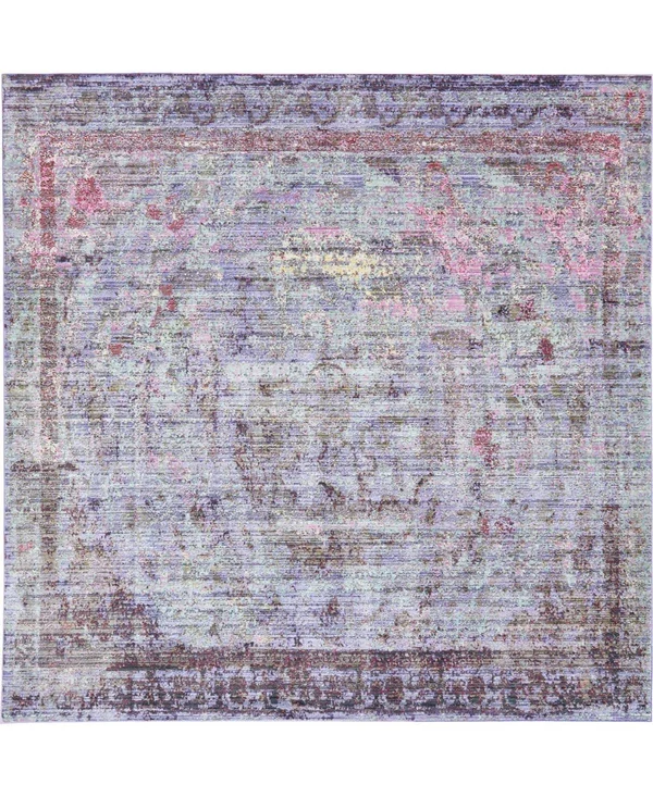 Unique Loom Lyrica 8' Square Area Rug in Violet