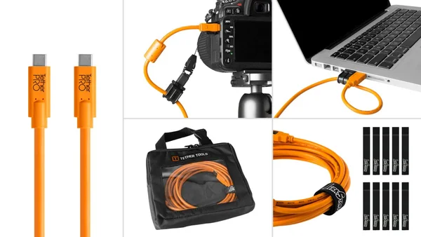 Tether Tools Starter Tethering Kit with 15& USB-C to USB-C Cable Orange