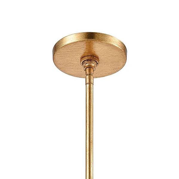 Elk Lighting Lexington Avenue 1-Light Mini Pendant in Antique Gold Leaf 32393/1