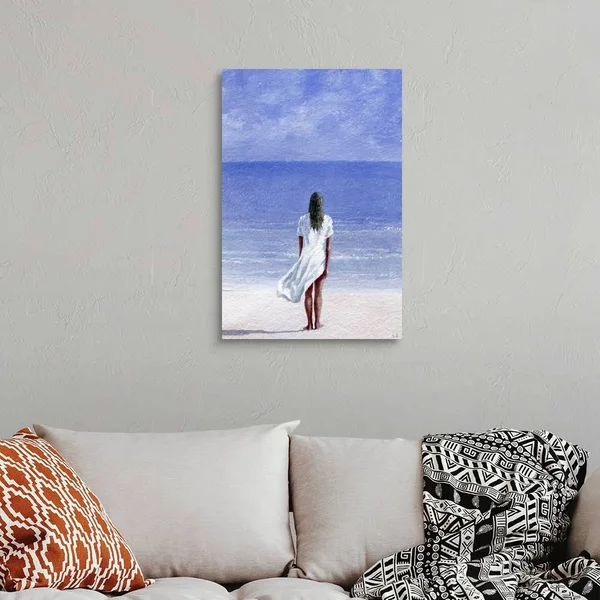 Girl on Beach, 1995, Canvas Wall Art, 20x30, Great Big Canvas
