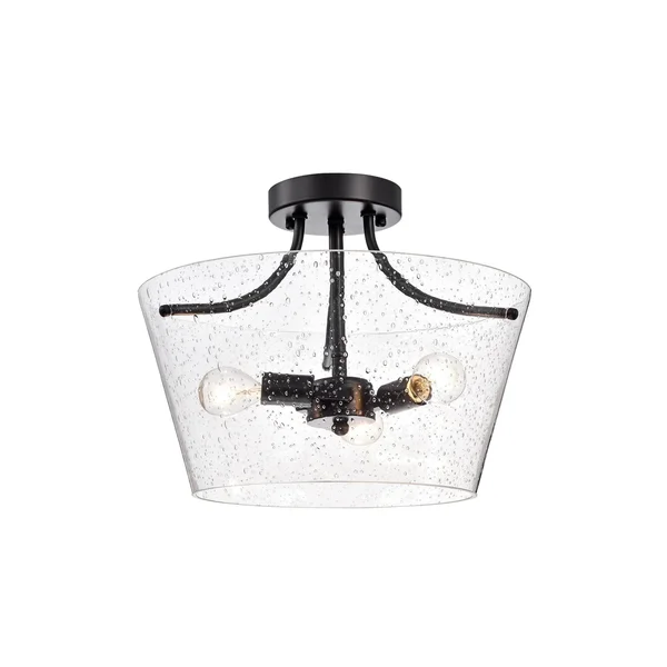 Warehouse of Tiffany Ambrose Semi-Flush Mount in Matte Black, ShopLadder MX25/3