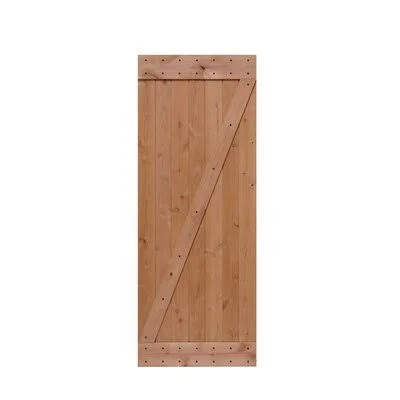 Lubann Paneled Wood Unfinished American Barn Door Without Installation Hardware Kit