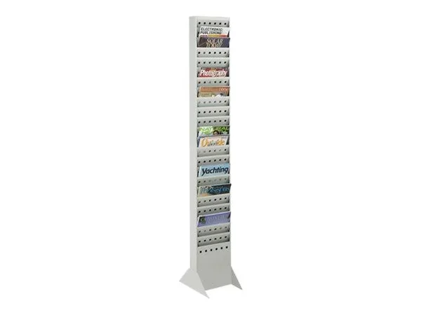 Safco Products Company Saf4322Gr Magazine Rack- 23 Pockets- Steel- 9.