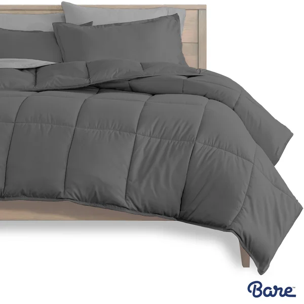 Premium 1800 Series Microfiber Bed in A Bag by Bare Home, Size: Queen, Black