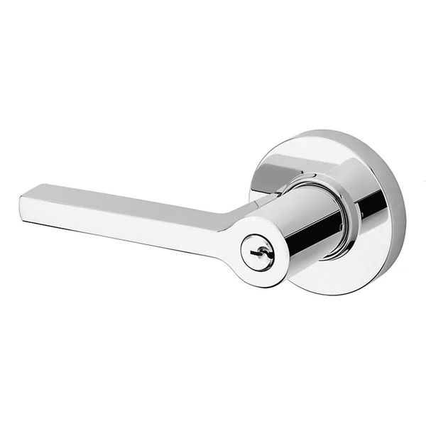 Baldwin 5260.LENT Contemporary Left Handed Single Cylinder Keyed Entry - Polished Chrome