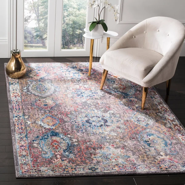 Safavieh 4& x 6& Bristol BTL340A Dark Grey - Blue Rug