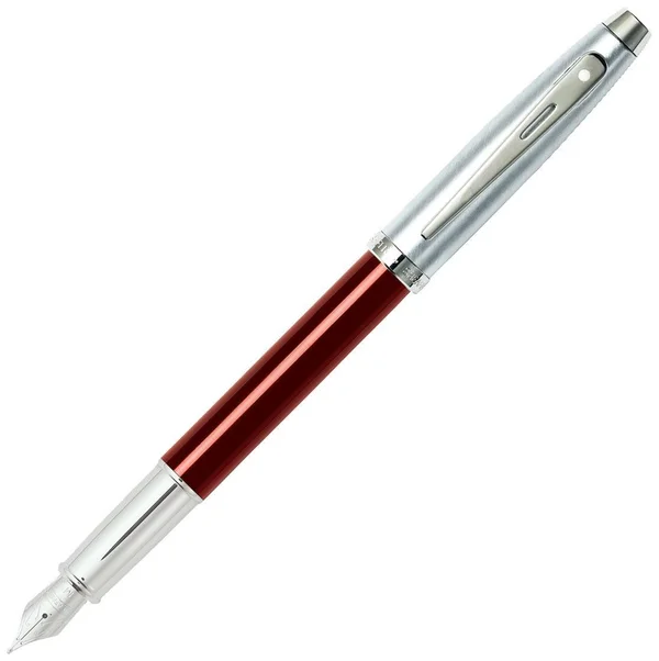 Sheaffer 100 Red - Chrome Fountain Pen