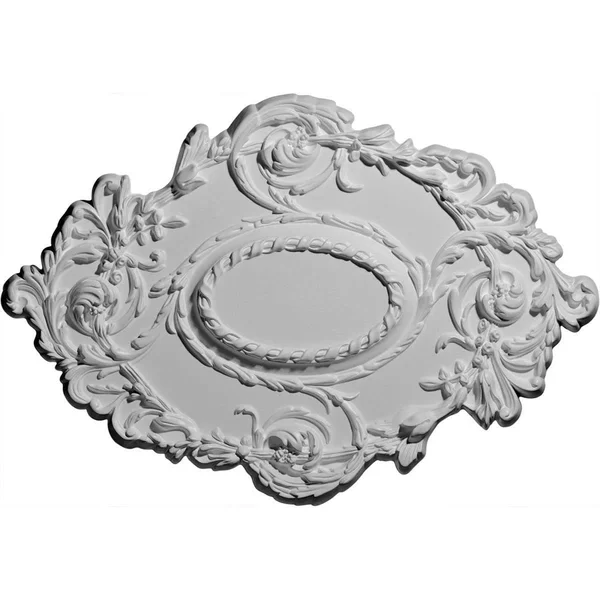Ekena Millwork CM30KISTC 30 3/8x22W x 20 3/4x22H x 1x22P Kinsley Flowing Leaf Ceiling Medallion - Hand-Painted Smokey Topaz Crack