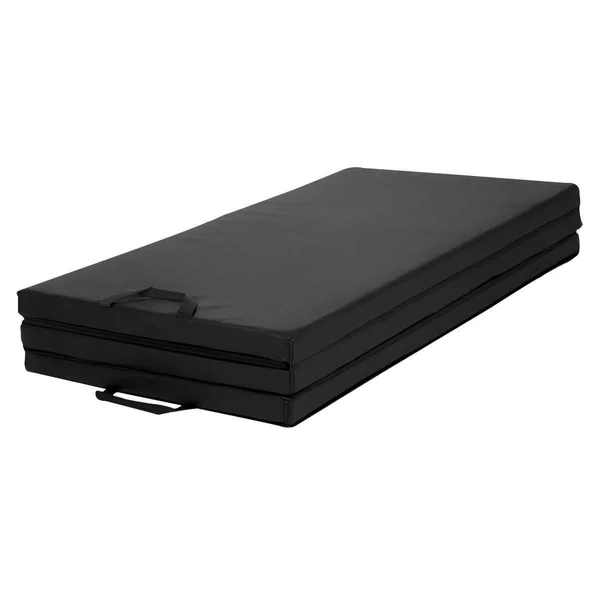 Prosource Tri-Fold Folding Thick 6&x4& Exercise Mat with Carrying Handles for Tumbling/Martial Arts - Black