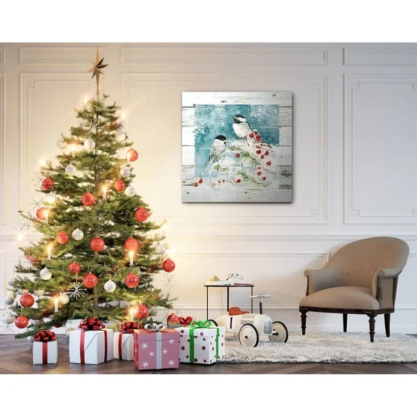 Wexford Home Merry and Bright -Gallery Wrapped Canvas - Yellow, Blue, Green, Red, Black, White 24x24, Size: 24 x 24
