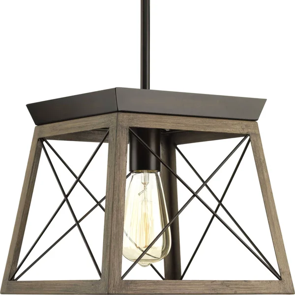 Progress Lighting P500041-020 Briarwood Mini Pendant Light Antique Bronze