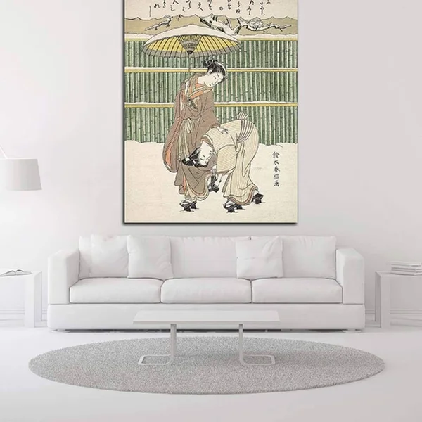 32x22 x 24x22 Untitled by Suzuki Harunobu Print on Canvas