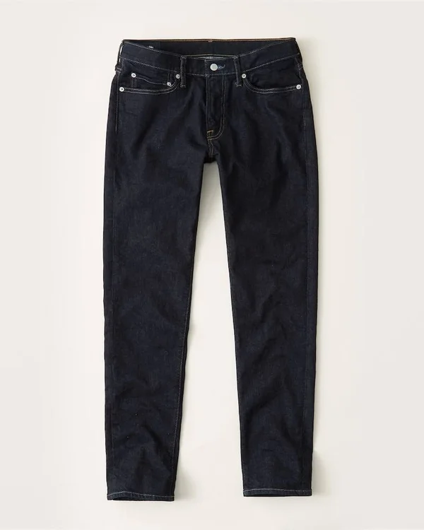 Men's Athletic Skinny Jeans in Dark Rinse, Size 28 x 32, Abercrombie & Fitch