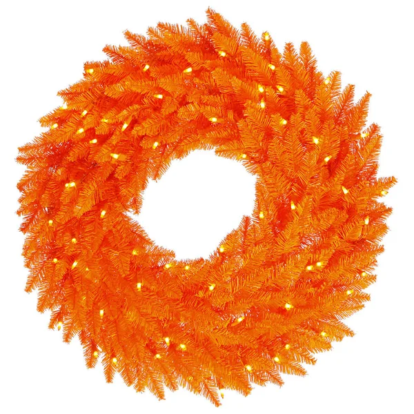 Vickerman K162431LED 30x22 Orange Wreath Dural LED 100org 260T