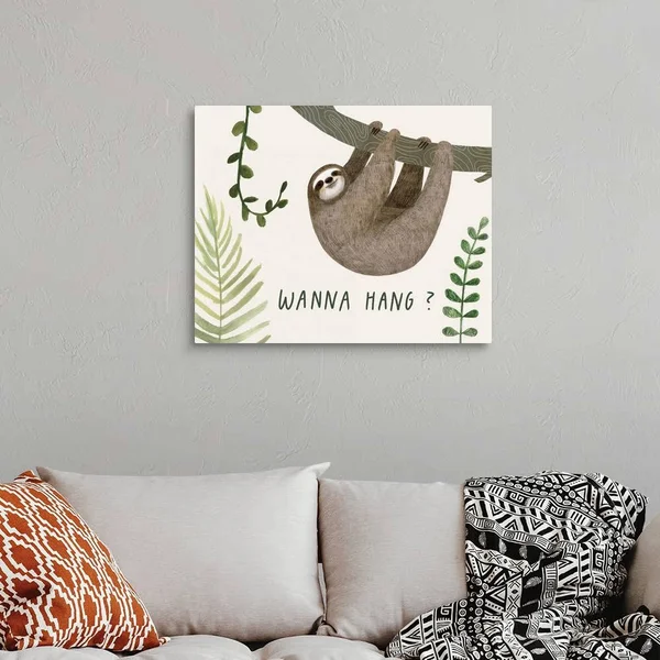Sloth Sayings Collection A - Canvas Wall Art, 30x24, Great Big Canvas