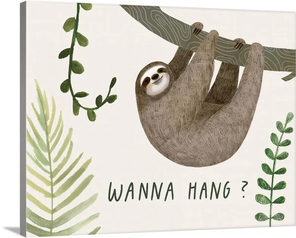 Sloth Sayings Collection A - Canvas Wall Art, 30x24, Great Big Canvas