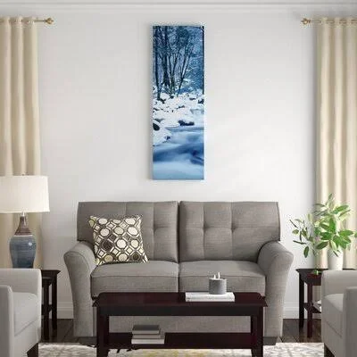 'Creek Flowing Through Forest in Winter - Yosemite National Park, California, USA' Photographic Print on Canvas East Urban Home S