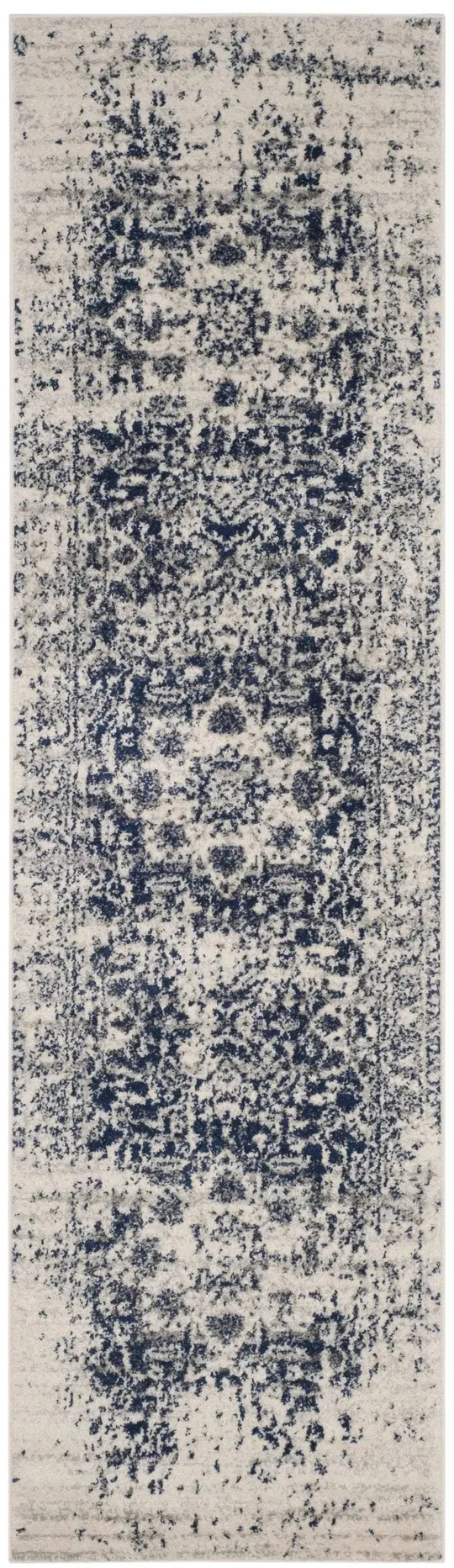 Safavieh Madison Cream/Navy 2 ft. 3 in. x 16 ft. Runner Rug