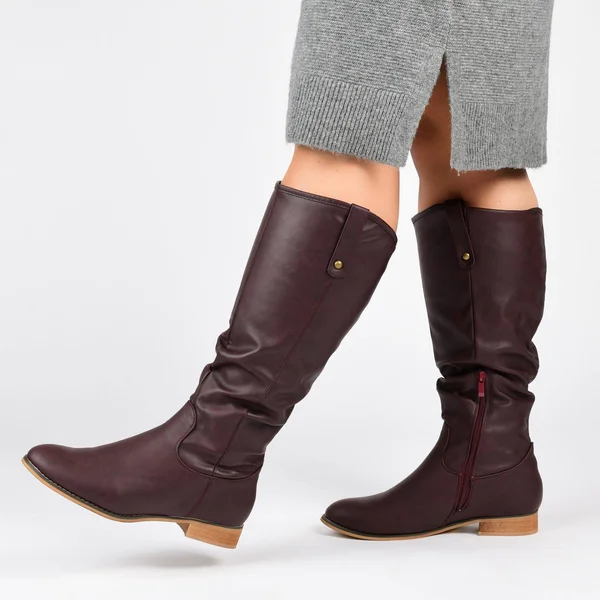 Journee Collection Women's Extra Wide Calf Taven Boot - Wine