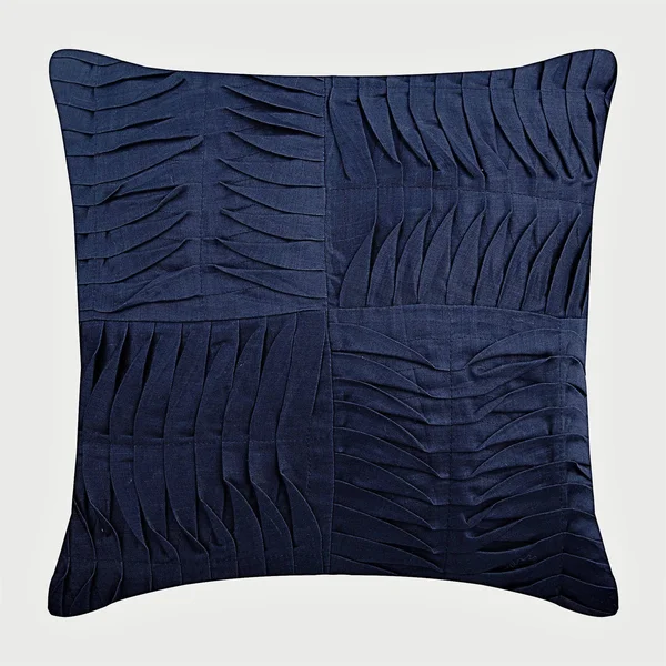 Navy Blue Throw Pillow COVER - 18x22x18x22 Cotton Decorative Cushion Covers-Navy Knight, 18 x 18 in
