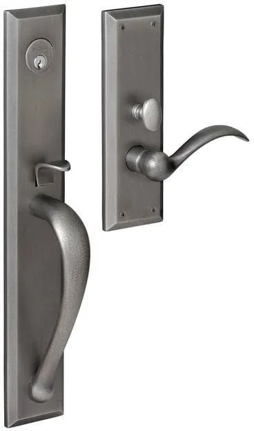 Baldwin M504112RENT Cody Full Escutcheon Right Hand Single Cylinder Entry Mortise Trim - Venetian Bronze