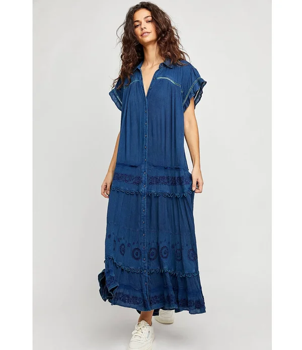 Free People Pretty Cozy Maxi Dress - Ecru