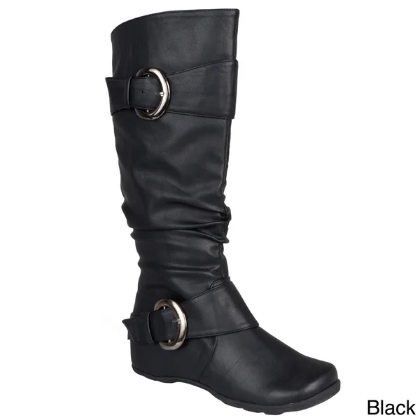 Women's Journee Collection Womens Extra Wide Calf Slouch Knee High Boots 7.5 Black