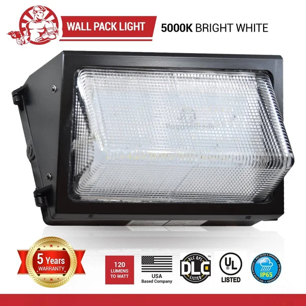 100 Watt LED Wall Pack Light – 11, 700 Lumens- High Efficiency 120 Lumen to Watt- Wall Pack LED - 5000K Bright White- Replaces 30