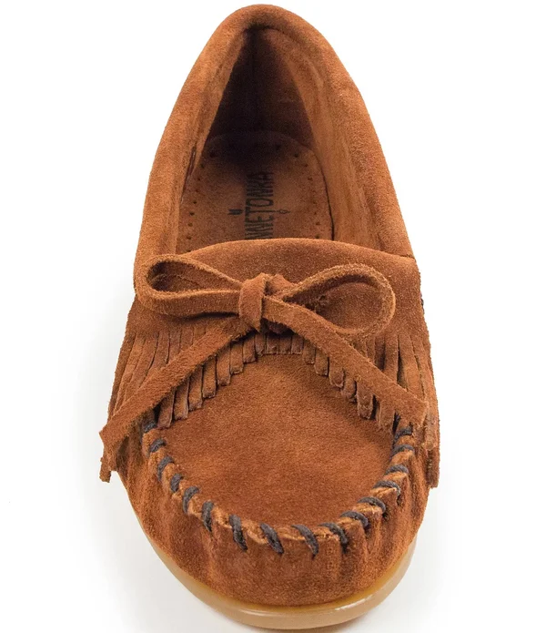 Minnetonka Kilty Moc 7.5 Women's Taupe