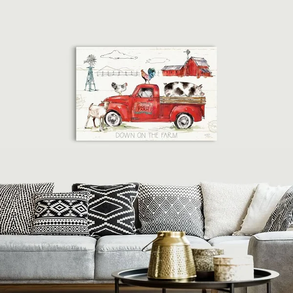 Down on The Farm II, Canvas Wall Art, 48x32, Great Big Canvas