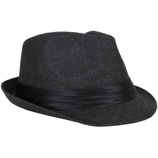 Simplicity Women Men Summer Double Colors Straw Fedora Hat w/ Rasta Band - Navy - SM