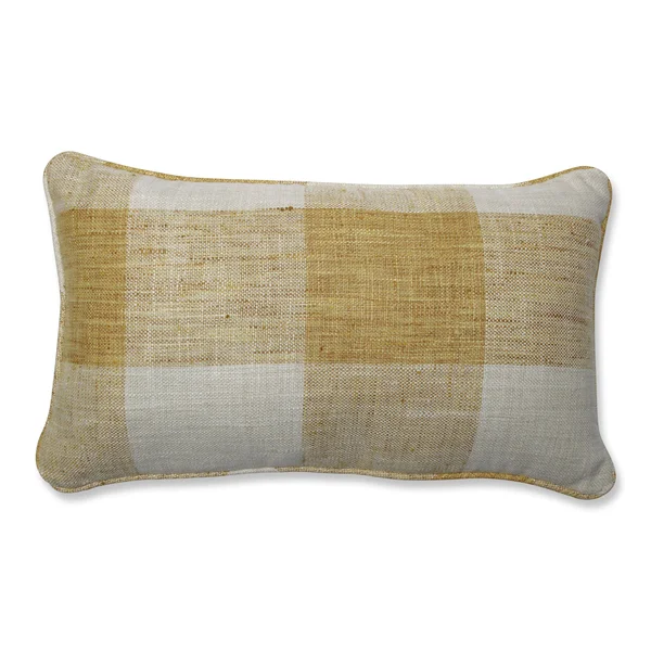 Pillow Perfect - Check Please Sunshine Yellow 25-inch Floor Pillow