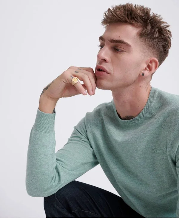 Superdry Orange Label Cotton Jumper - Green (S)