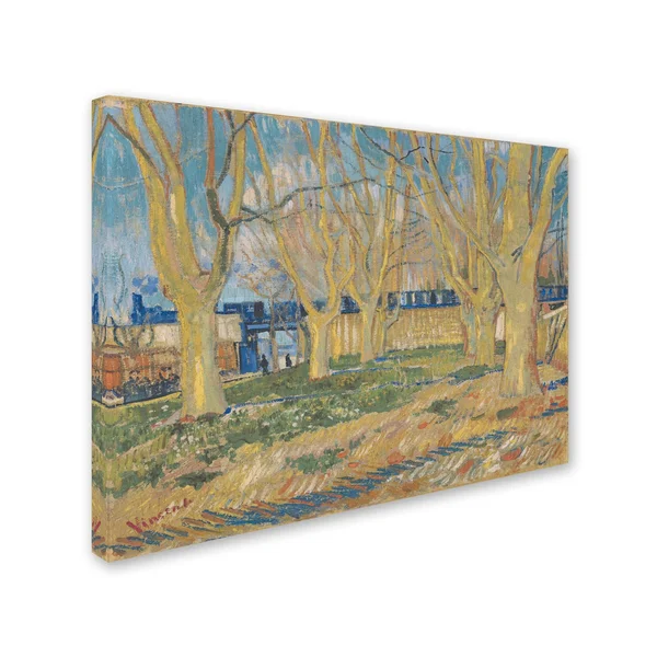 Trademark Fine Art 'The Blue Train' Canvas Art by Van Gogh