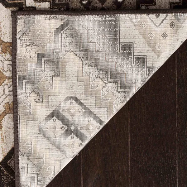 Vintage Rug Black Ivory 6&7x22x6&7x22 Round Safavieh