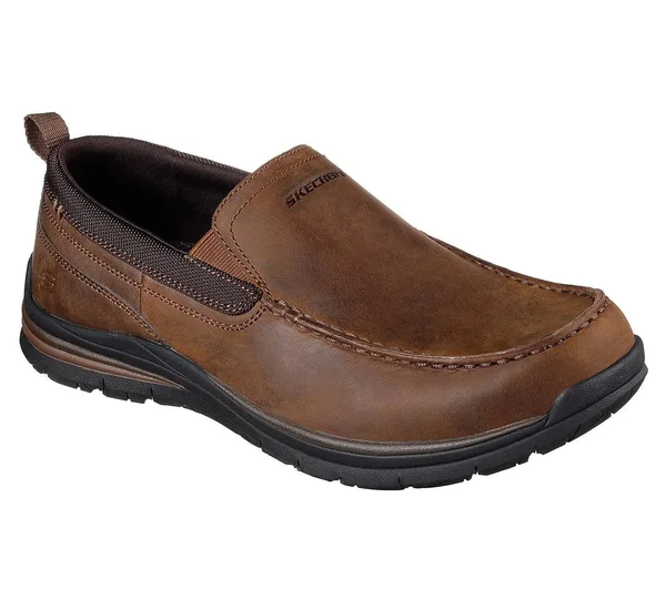Skechers 65197 Men's Superior 2.0 - Jeveno Slip-On, Brown - 7.5
