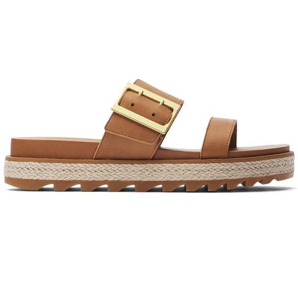 Sorel Women's Roaming Buckle Slide Jute Sandal - 10.5 - Camel Brown