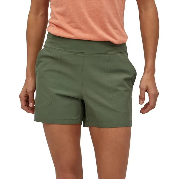 Patagonia Women's Happy Hike Shorts-4 inch Kale Green - L