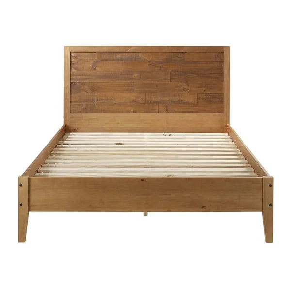 Pemberly Row Queen Platform Bed in Caramel